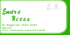 endre miess business card